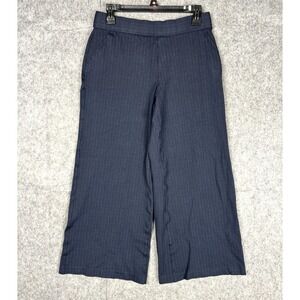 Spanx Pants Womens M Blue Pull On Perfect Fit Wide Leg Ponte SPANXsmooth